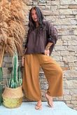 Prairie Pintuck Cotton Smock Chocolate